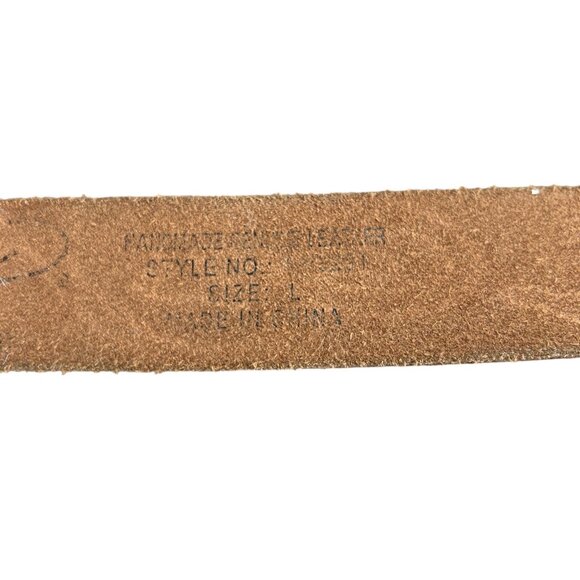 Ed Hardy Tattoo Bling Handmade Leather Belt Size Large READ - Picture 12 of 16